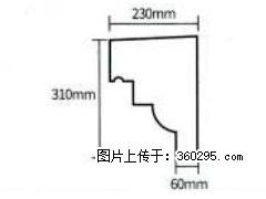 产品分解图型 - 檐口线，型号：SX311-YK-3，规格：230x310mm(3) - 湛江三象EPS建材 zhanjiang.sx311.cc