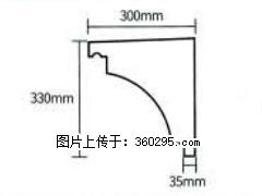 产品分解图型 - 檐口线，型号：SX311-YK-2，规格：300x330mm(2) - 湛江三象EPS建材 zhanjiang.sx311.cc